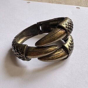 Gold Dragon Claw with Talons & Scales Cuff Bracelet NWOT